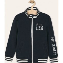 Pepe Jeans - Bluza dziecięca Swan 128-180 cm. Niebieskie bluzy chłopięce Pepe Jeans, z nadrukiem, z elastanu, bez rękawów, bez kaptura. Za 219,90 zł.