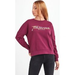 BLUZA TRUSSARDI JEANS. Czerwone bluzy damskie Trussardi Jeans, xs, z nadrukiem, z bawełny, bez rękawów, bez kaptura. Za 369,00 zł.