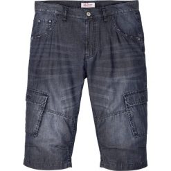 Bermudy dżinsowe TENCEL™ z lnem, Regular Fit, przyjazne dla środowiska bonprix ciemny denim. Niebieskie jeansy męskie bonprix, m, bez wzorów, z jeansu. Za 49,99 zł.