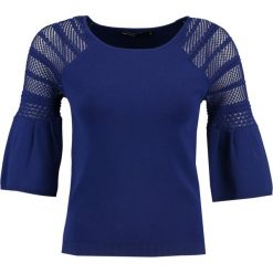 Swetry klasyczne damskie: Karen Millen POINTELLE FLUTED SLEEVE COLLECTION Sweter blue