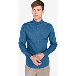 Jack & Jones Portland Koszula Niebieski. Niebieskie koszule męskie Jack & Jones, l, bez wzorów, z elastanu, bez kołnierzyka, z długim rękawem. Za 178,95 zł.