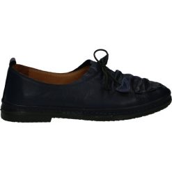 Mokasyny - 383502 NAVY. Niebieskie mokasyny damskie marki Born2be, z materiału. Za 239,00 zł.
