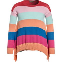 Benetton Sweter multicolor. Różowe swetry chłopięce marki Benetton, z bawełny. Za 149,00 zł.