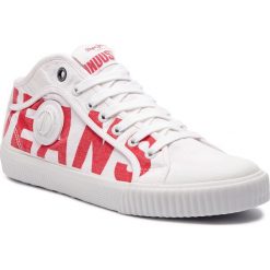 Trampki PEPE JEANS - Industry Logo PMS30538 Red 255. Białe półbuty męskie Pepe Jeans, bez wzorów, z jeansu, eleganckie, bez zapięcia. Za 299,00 zł.
