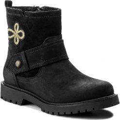 Botki TAMARIS - 1-26831-39 Black 001. Czarne botki damskie skórzane marki Tamaris, na obcasie. W wyprzedaży za 209,00 zł.