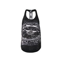 TOP ZODIAC - AQUARIUS. Czarne topy sportowe damskie marki Feelj!, z dzianiny. Za 129,00 zł.