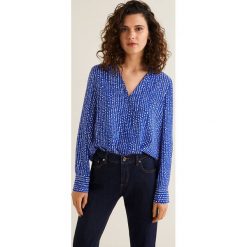 Mango - Bluzka Smithes. Niebieskie bluzki damskie Mango, s, bez wzorów, z poliesteru, eleganckie, bez kołnierzyka, bez rękawów. W wyprzedaży za 79,90 zł.