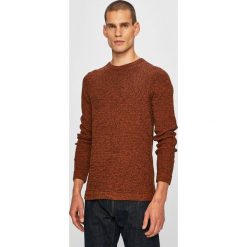 Selected - Sweter. Pomarańczowe swetry męskie Selected, s, bez wzorów, z bawełny, z okrągłym kołnierzem, bez kaptura. W wyprzedaży za 179,90 zł.
