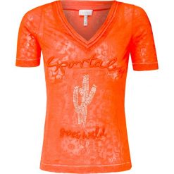 T-shirt SPORTALM KITTY. Pomarańczowe bluzki damskie Sportalm, z aplikacjami, z tkaniny, bez kołnierzyka. W wyprzedaży za 434,00 zł.