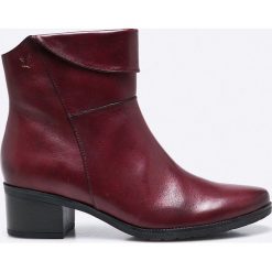 Caprice - Botki. Brązowe botki damskie skórzane marki Caprice. W wyprzedaży za 239,90 zł.