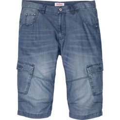 Bermudy dżinsowe TENCEL™ z lnem, Regular Fit, przyjazne dla środowiska bonprix niebieski "stone”. Niebieskie jeansy męskie bonprix, m, bez wzorów, z jeansu. Za 99,99 zł.