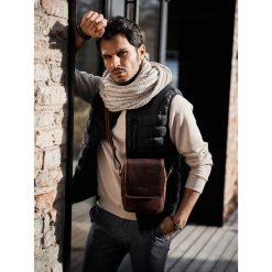 PORĘCZNA I ELEGANCKA TORBA MIEJSKA BUFFALO WILD SKÓRA NATURALNA HQ. Żółte torby męskie skórzane BUFFALO WILD, w paski, ze skóry, eleganckie. Za 189,90 zł.