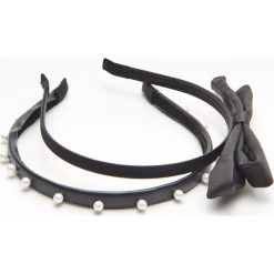 Opaska na włosy 2 pack - Czarny. Czarne opaski damskie Cropp, bez wzorów. W wyprzedaży za 19,99 zł.