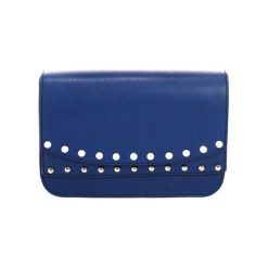 Torebki klasyczne damskie: Skórzana torebka w kolorze niebieskim – (S)23 x (W)15 x (G)8 cm