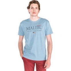Jack & Jones Luke Koszulka Niebieski. Niebieskie podkoszulki męskie Jack & Jones, s, z nadrukiem, z bawełny, bez kołnierzyka, krótkie. Za 80,95 zł.