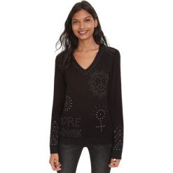 Desigual Kensington Sweter Czarny. Czarne bluzy damskie Desigual, m, z wiskozy. Za 378,95 zł.