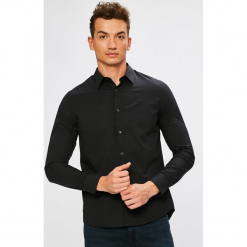 Calvin Klein Jeans - Koszula. Czarne koszule męskie jeansowe Calvin Klein Jeans, l, z klasycznym kołnierzykiem, z długim rękawem. Za 299,90 zł.