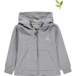 Bluza w kolorze szarym. Szare bluzy niemowlęce Mother Nature & Me, z nadrukiem, z bawełny, bez rękawów, bez kaptura. W wyprzedaży za 82,95 zł.