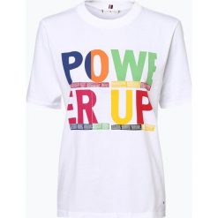Tommy Hilfiger - T-shirt damski, biały. Białe t-shirty damskie TOMMY HILFIGER, m, z nadrukiem, z bawełny, eleganckie, bez kołnierzyka. Za 229,95 zł.