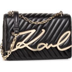 Torebka KARL LAGERFELD - 201W3107 Black/Gold. Czarne torebki klasyczne damskie KARL LAGERFELD, bez wzorów, ze skóry, wizytowe, bez dodatków. W wyprzedaży za 929,00 zł.