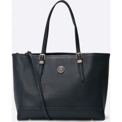 Tommy Hilfiger - Torebka. Niebieskie torby damskie na zakupy marki TOMMY HILFIGER, w paski, ze skóry ekologicznej, na ramię, duże. W wyprzedaży za 499,90 zł.