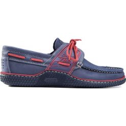 Buty TBS GLOBEK Granatowy. Niebieskie mokasyny męskie marki TBS, ze skóry, klasyczne. Za 570,00 zł.