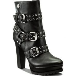 Botki GUESS - Rindy FLRIN3 LEA10 BLACK. Czarne botki damskie skórzane marki Guess. W wyprzedaży za 519,00 zł.