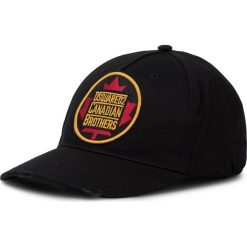 Czapka z daszkiem DSQUARED2 - Patch Cargo Baseball Caps BCM0238 05C00001 2124 Nero. Czarne czapki męskie Dsquared2, bez wzorów, z bawełny. W wyprzedaży za 439,00 zł.