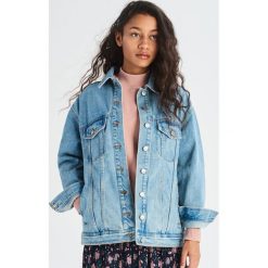 Kurtka jeansowa - Niebieski. Niebieskie kurtki damskie Sinsay, xl, bez wzorów, z jeansu, bez kaptura. Za 99,99 zł.