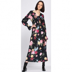 Czarna Sukienka Captivating. Czarne długie sukienki marki Born2be, l. Za 99,99 zł.