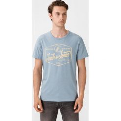 Jack & Jones Namen Koszulka Niebieski. Niebieskie podkoszulki męskie Jack & Jones, l, z haftami, z bawełny, z krótkim rękawem. Za 57,95 zł.