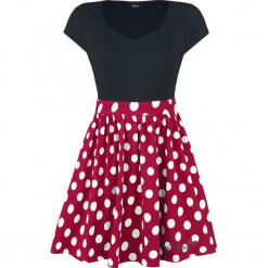 Myszka Miki i Minnie Minnie Mouse - Polka Dots Sukienka wielokolorowy. Czerwone sukienki damskie na komunię marki Myszka Miki i Minnie, m, z nadrukiem. Za 184,90 zł.