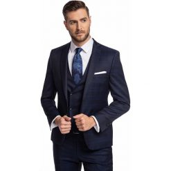 Marynarka GIULIANO GGGS900341. Niebieskie marynarki garniturowe męskie Giacomo Conti, m, bez wzorów, z wełny, eleganckie. Za 1599,00 zł.