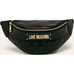 Love Moschino - Nerka. Czarne nerki damskie Love Moschino, w paski, ze skóry ekologicznej, casualowe, bez dodatków. Za 589,90 zł.