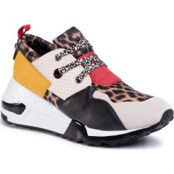 Sneakersy STEVE MADDEN - Cliff SM11000185-03008-BLD Black/Leopard. Pomarańczowe półbuty damskie Steve Madden, bez wzorów, z zamszu, bez obcasa, na koturnie, bez zapięcia. Za 519,00 zł.