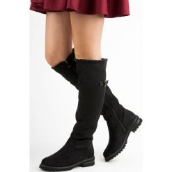 Buty zimowe damskie: CZARNE KOZAKI DAMSKIE