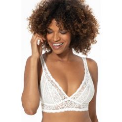 Biustonosz Lana Bralette. Brązowe biustonosze Dorina, w koronkowe wzory, z dzianiny. Za 66,99 zł.