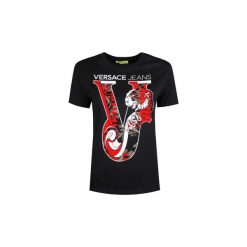 T-shirty z krótkim rękawem Versace B2HSB7S1 / Jersey T-Shirt Bromo. Czarne t-shirty damskie VERSACE, s, bez wzorów, z jersey, bez kołnierzyka. Za 219,00 zł.