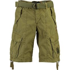 Bermudy "Pomelo" w kolorze zielonym. Zielone spodenki i szorty męskie Geographical Norway Men, s, w paski, z bawełny. W wyprzedaży za 119,95 zł.