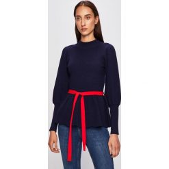 Silvian Heach - Sweter. Niebieskie swetry damskie Silvian Heach, s, bez wzorów, z poliesteru, klasyczne, z krótkim rękawem, krótkie, bez kaptura. Za 339,90 zł.
