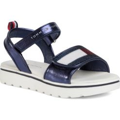 Sandały TOMMY HILFIGER - Velcro Sandal T3A2-30637-0892 M Blue 800. Niebieskie sandały dziewczęce TOMMY HILFIGER, ze skóry ekologicznej, bez zapięcia. Za 289,00 zł.