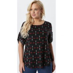 Czarna Bluzka Lagulure. Czarne bluzki damskie Born2be, xl, bez wzorów, bez kołnierzyka, bez rękawów. W wyprzedaży za 54,99 zł.