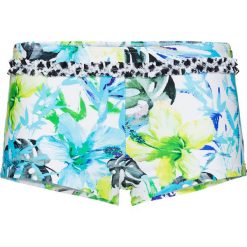 Figi bikini bonprix niebiesko-zielony z nadrukiem. Niebieskie stroje kąpielowe damskie bonprix, w paski. Za 54,99 zł.