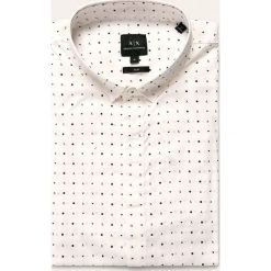 Armani Exchange - Koszula. Niebieskie koszule męskie Armani Exchange, s, bez wzorów, z elastanu, klasyczne, z klasycznym kołnierzykiem, z długim rękawem. Za 389,90 zł.