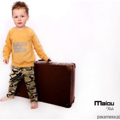 Bluzy chłopięce: Bluza MY MOM IS MY STYLIST musztardowa
