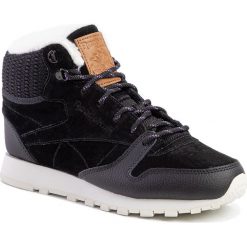 Buty Reebok - Cl Lthr Arctic Boot DV7233 Black/Purple/Chalk/B. Czarne buty sportowe damskie Reebok, bez wzorów, ze skóry, sportowe, thinsulate. W wyprzedaży za 279,00 zł.