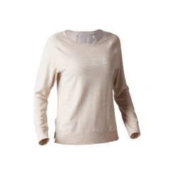Koszulka Gym 500. Brązowe bluzki sportowe damskie DOMYOS, m, z bawełny, z długim rękawem. Za 39,99 zł.