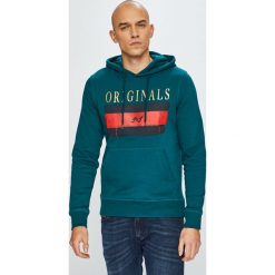 Jack & Jones - Bluza. Bluzy męskie Jack & Jones, m, z nadrukiem, z bawełny, z kapturem, bez rękawów, z kapturem. W wyprzedaży za 69,90 zł.