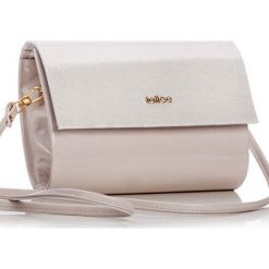 Kopertówka wizytowa damska Felice F14C krem shiny - kremowy. Białe kopertówki damskie Felice, w paski, klasyczne, małe. Za 49,99 zł.
