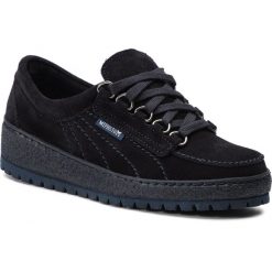 Półbuty MEPHISTO - Lady L818 Blue. Niebieskie półbuty damskie Mephisto, bez wzorów, ze skóry, bez obcasa, na płaskiej podeszwie, bez zapięcia. W wyprzedaży za 659,00 zł.